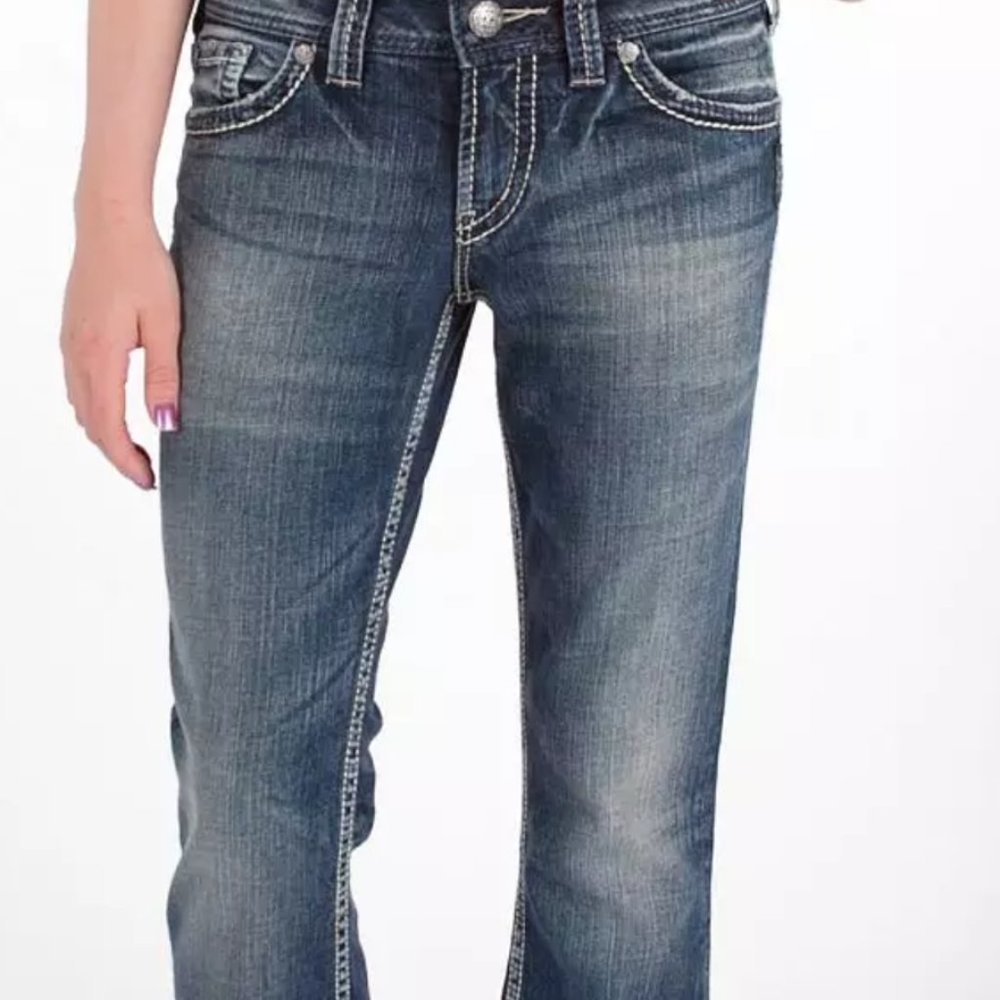Suki Surplus Silver Jeans Size 24